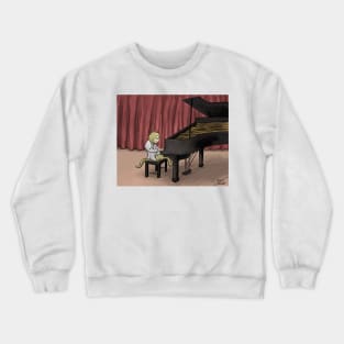 Cat on Piano Crewneck Sweatshirt